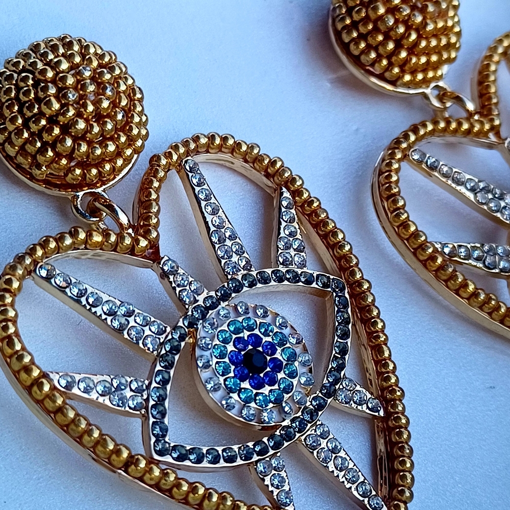 Gold Evil Eye in Heart Shape Drop Earrings by Baublebar